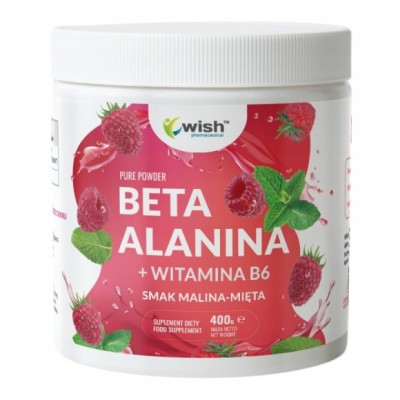 Wish BETA ALANINA + WITAMINA B6  MALINA MIĘTA