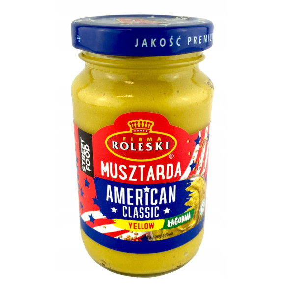 MUSZTARDA AMERICAN CLASSIC FOOD STREET Yellow ŁAGODNA 200G hit ROLESKI MUSZTARDA AMERICAN CLASSIC FOOD STREET Yellow ŁAGODNA 200G hit ROLESKI