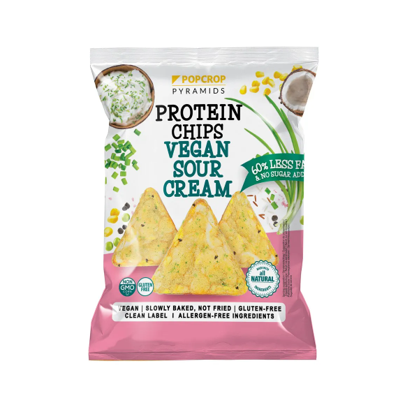 POPCROP Piramidki proteinowe o smaku kwaśniej śmietanki BEZ