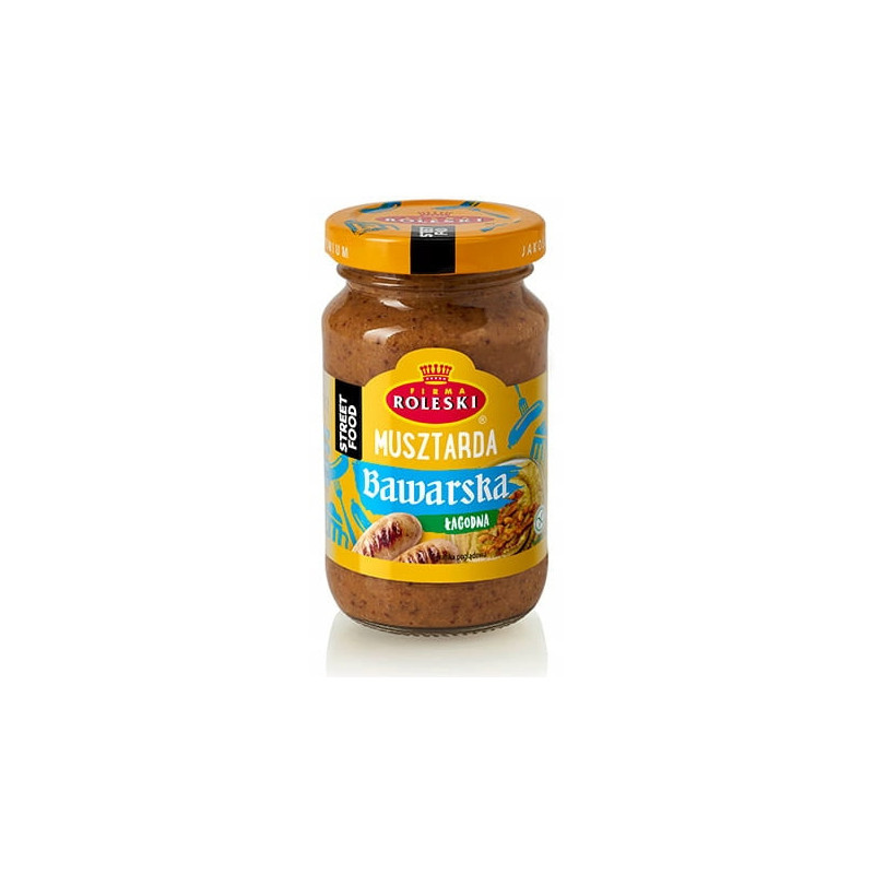 MUSZTARDA BAWARSKA ciemna sodka ŁAGODNA seeria FOOD STREET 220G hit ROLESKI