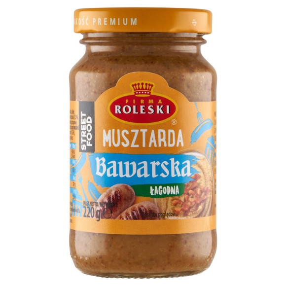 MUSZTARDA BAWARSKA ciemna sodka ŁAGODNA seeria FOOD STREET 220G hit ROLESKI MUSZTARDA BAWARSKA ciemna sodka ŁAGODNA seeria FOOD STREET 220G hit ROLESKI