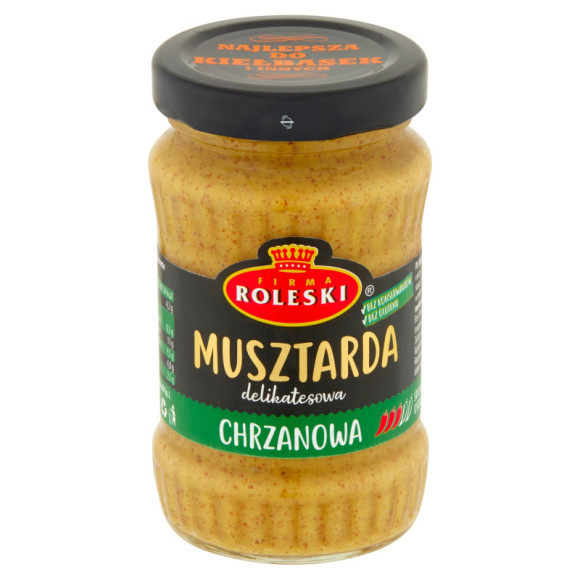 MUSZTARDA CHRZANOWA Z CHRZANEM bez konserwantów w słoiku 175G ROLESKI MUSZTARDA CHRZANOWA Z CHRZANEM bez konserwantów w słoiku 175G ROLESKI