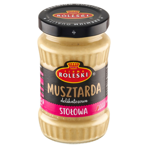 MUSZTARDA DELIKATESOWA STOŁOWA bez konserwantów w słoiku 175G ROLESKI MUSZTARDA DELIKATESOWA STOŁOWA bez konserwantów w słoiku 175G ROLESKI