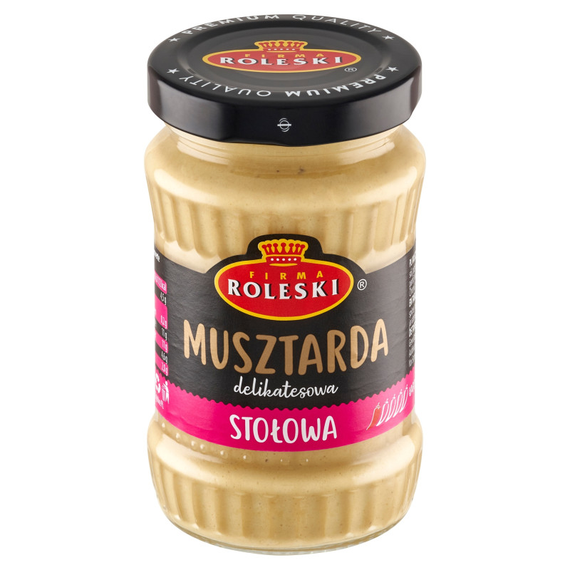 MUSZTARDA DELIKATESOWA STOŁOWA bez konserwantów w słoiku 175G ROLESKI