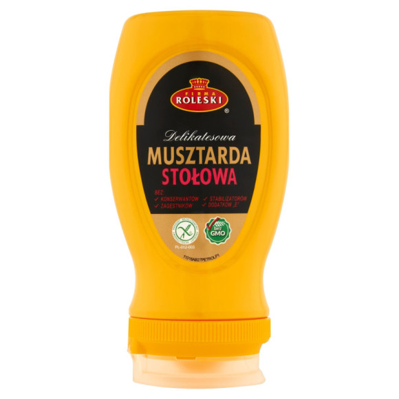 MUSZTARDA DELIKATESOWA STOŁOWA na grilla ognisko BEZ GMO 275G ROLESKI MUSZTARDA DELIKATESOWA STOŁOWA na grilla ognisko BEZ GMO 275G ROLESKI