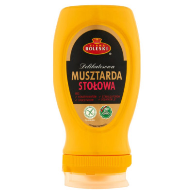 MUSZTARDA DELIKATESOWA STOŁOWA na grilla ognisko BEZ GMO 275G ROLESKI