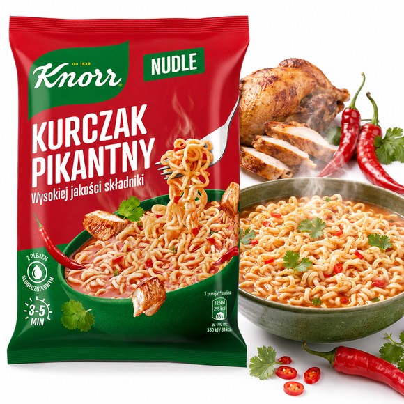KNORR - NUDLE - POMIDOROWE ŁAGODNE 63g