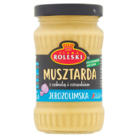 MUSZTARDA JEROZOLIMSKA Z CEBULĄ I CZOSNKIEM bez konserwantów 175G ROLESKI
