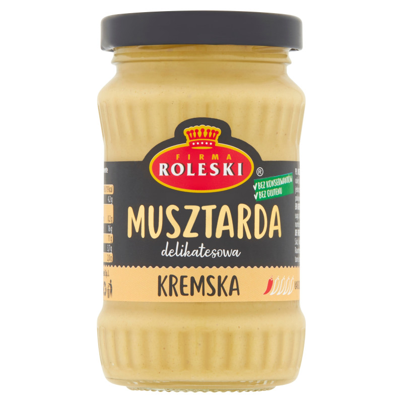 MUSZTARDA KREMSKA delikatesowa łagodna 175G ROLESKI