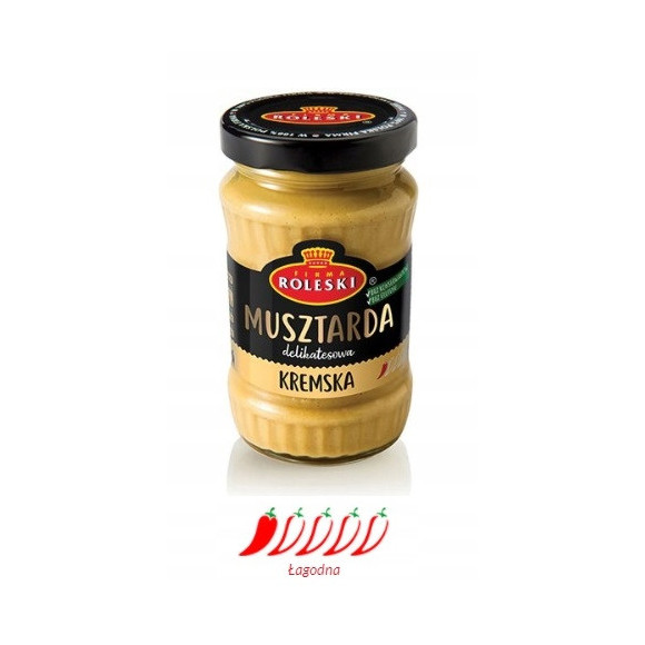 MUSZTARDA KREMSKA delikatesowa łagodna 175G ROLESKI MUSZTARDA KREMSKA delikatesowa łagodna 175G ROLESKI