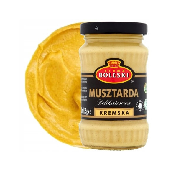 MUSZTARDA KREMSKA delikatesowa łagodna 175G ROLESKI MUSZTARDA KREMSKA delikatesowa łagodna 175G ROLESKI