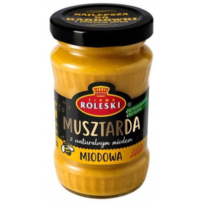 MUSZTARDA MIODOWA Z NATURALNYM MIODEM bez konsewantów w słoiku 175g ROLESKi