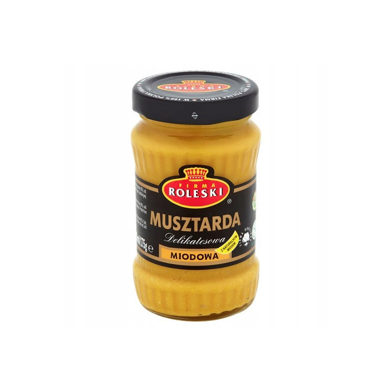 MUSZTARDA MIODOWA Z NATURALNYM MIODEM bez konsewantów w słoiku 175g ROLESKi