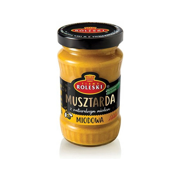 MUSZTARDA MIODOWA Z NATURALNYM MIODEM bez konsewantów w słoiku 175g ROLESKi MUSZTARDA MIODOWA Z NATURALNYM MIODEM bez konsewantów w słoiku 175g ROLESKi