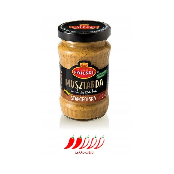 MUSZTARDA STAROPOLSKA Smak sprzed lat bez konserwantów słoik 175G ROLESKI MUSZTARDA STAROPOLSKA Smak sprzed lat bez konserwantów słoik 175G ROLESKI