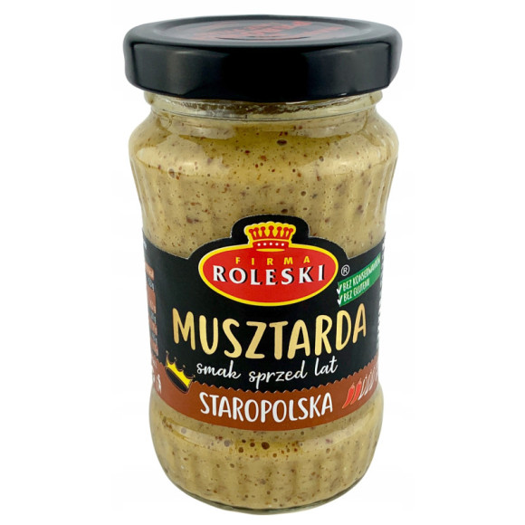 MUSZTARDA STAROPOLSKA Smak sprzed lat bez konserwantów słoik 175G ROLESKI MUSZTARDA STAROPOLSKA Smak sprzed lat bez konserwantów słoik 175G ROLESKI