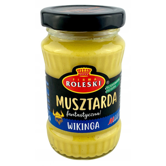 MUSZTARDA WIKINGA FANTASTYCZNA ! bez konserwantów w słoiku 175g ROLESKi MUSZTARDA WIKINGA FANTASTYCZNA ! bez konserwantów w słoiku 175g ROLESKi