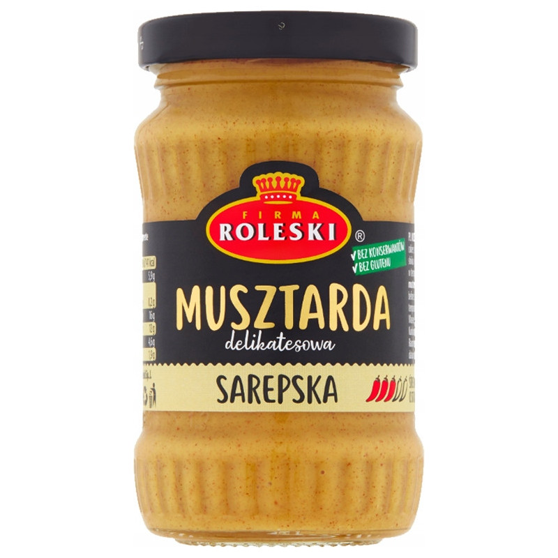 MUSZTARDA ZESTAW mix RÓŻNYCH SMAKÓW bez konserwantów 12szt 2,09KG ROLESKI