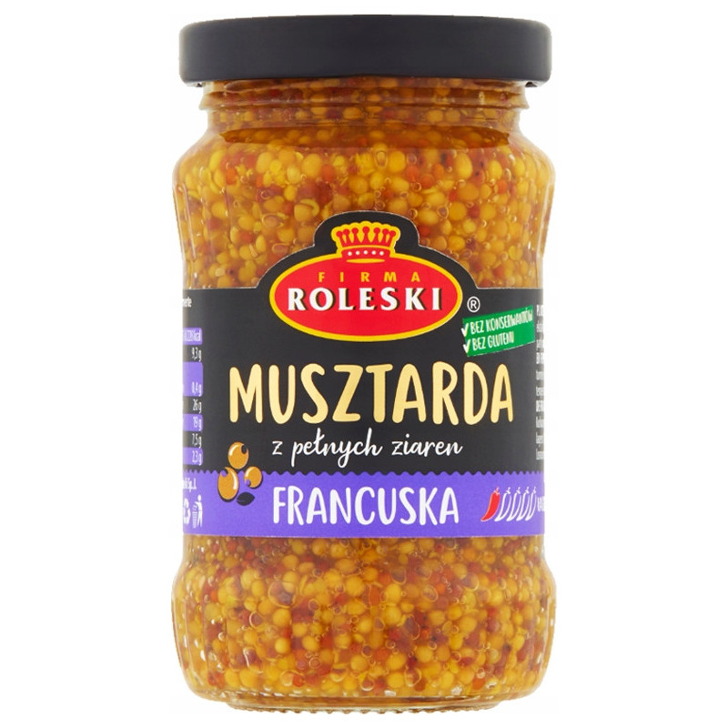 MUSZTARDA ZESTAW mix RÓŻNYCH SMAKÓW bez konserwantów 12szt 2,09KG ROLESKI
