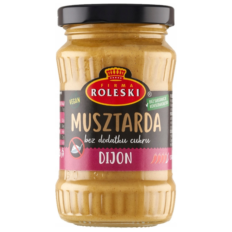 MUSZTARDA ZESTAW mix RÓŻNYCH SMAKÓW bez konserwantów 12szt 2,09KG ROLESKI