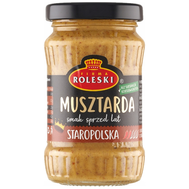 MUSZTARDA ZESTAW mix RÓŻNYCH SMAKÓW bez konserwantów 12szt 2,09KG ROLESKI