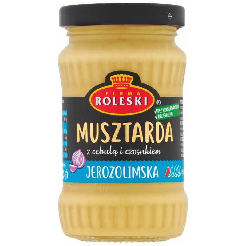 MUSZTARDA ZESTAW mix RÓŻNYCH SMAKÓW bez konserwantów 12szt 2,09KG ROLESKI
