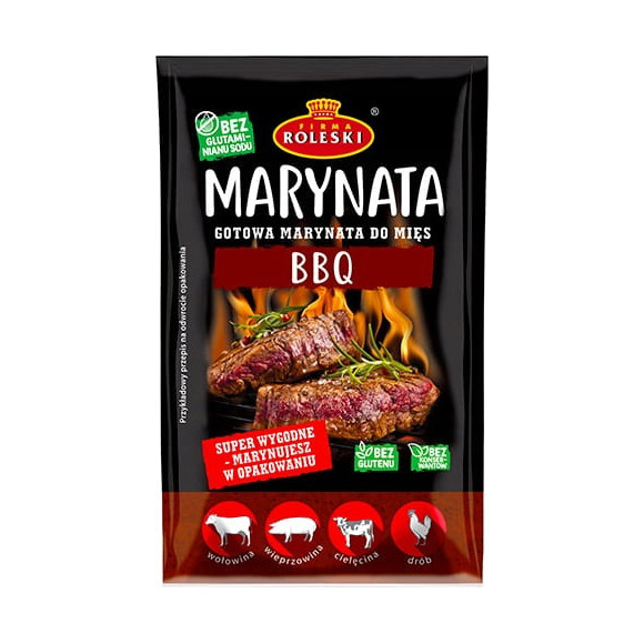gotowa MARYNATA DO MIĘS BBQ BARBECUE wygodne opakowanie 200g ROLESKI gotowa MARYNATA DO MIĘS BBQ BARBECUE wygodne opakowanie 200g ROLESKI