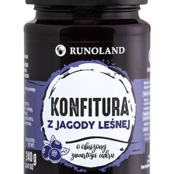 Runoland KONFITURA Z JAGODY LEŚNEJ  niskosłodzona 240g