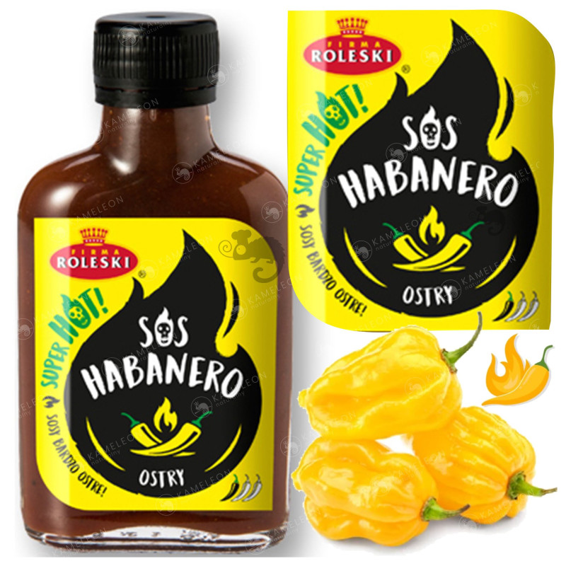 BARDZO OSTRY SOS Habanero SUPER HOT sos BBQ Z SUSZONĄ HABANERO 120g ROLESKI