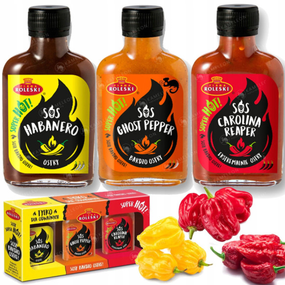 BARDZO OSTRY SOS Habanero SUPER HOT sos BBQ Z SUSZONĄ HABANERO 120g ROLESKI