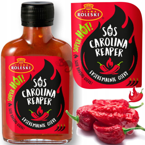 EKSTREMALNIE OSTRY SOS CAROLINA REAPER 110G 500 jednostek Scovillea ROLESKI EKSTREMALNIE OSTRY SOS CAROLINA REAPER 110G 500 jednostek Scovillea ROLESKI