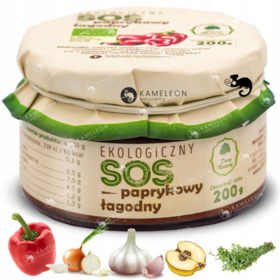 OKAZJA SOS PAPRYKOWY ŁAGODNY słoik 200g ekologiczny bio DARY NATURY