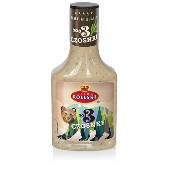 ROLESKI SOS 3 CZOSNKI GARLIC majonezowy z czosnkiem niedźwiedzim ROLESKI SOS 3 CZOSNKI GARLIC majonezowy z czosnkiem niedźwiedzim