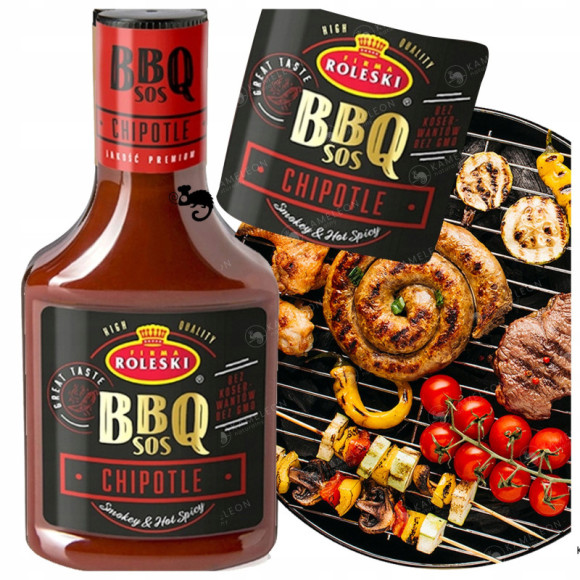 SOS BBQ CHIPOTLE BARBECUE do GRILLA z wędzoną papryka jalapeno 350G ROLESKI SOS BBQ CHIPOTLE BARBECUE do GRILLA z wędzoną papryka jalapeno 350G ROLESKI