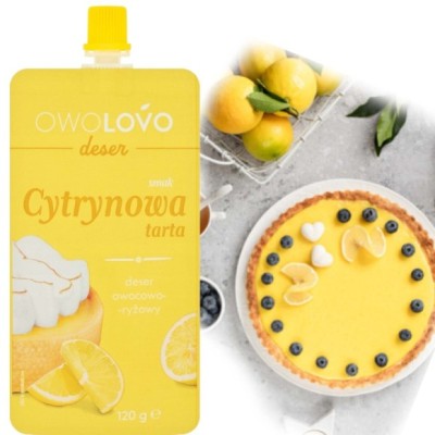 OWOLOVO Deser owocowo-ryżowy smak TARTA CYTRYNOWA 120g