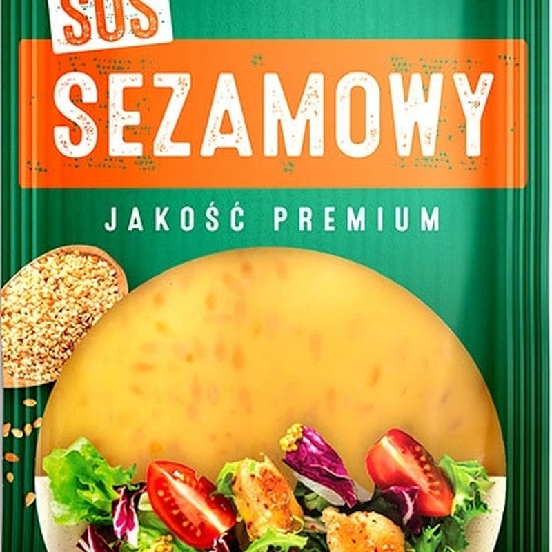 SOS SEZAMOWY Z PRAŻONYM SEZAMEM do kurczaka sałatek