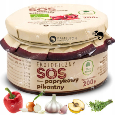 SOS PAPRYKOWY PIKANTNY 200g słoik ekologiczny bio DARY NATURY