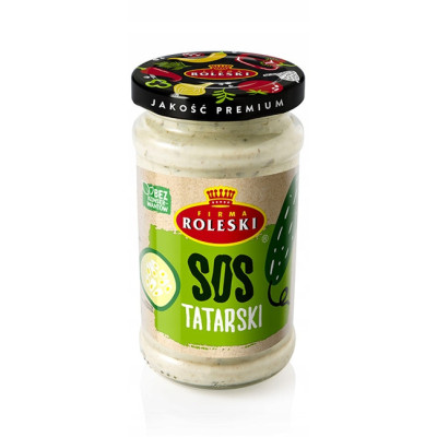 SOS TATARSKI na bazie MAJONEZU lekko ostry BEZ KONSERWANTÓW 240ml ROLESKI