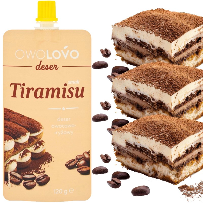 OWOLOVO Deser owocowo-ryżowy smak TIRAMISU 120g