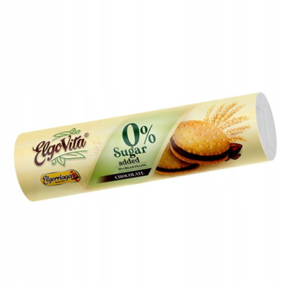 CIASTKA MARKIZY z kremem CZEKOLADOWYM BEZ CUKRU DLA DIABETYKA 180g Elgovita