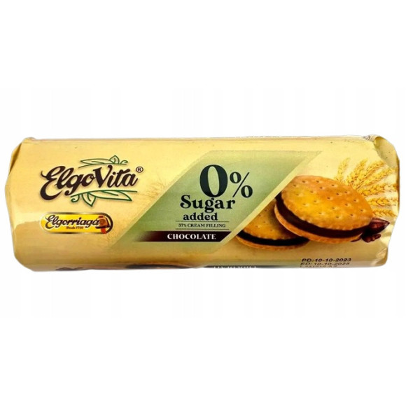 CIASTKA MARKIZY z kremem CZEKOLADOWYM BEZ CUKRU DLA DIABETYKA 180g Elgovita CIASTKA MARKIZY z kremem CZEKOLADOWYM BEZ CUKRU DLA DIABETYKA 180g Elgovita