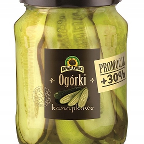 Kowalewski OGÓRKI KANAPKOWE DUŻE konserwowe krojone 720ml