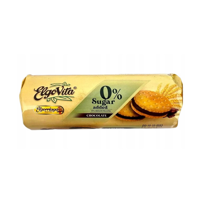 CIASTKA MARKIZY z kremem CZEKOLADOWYM BEZ CUKRU DLA DIABETYKA 180g Elgovita