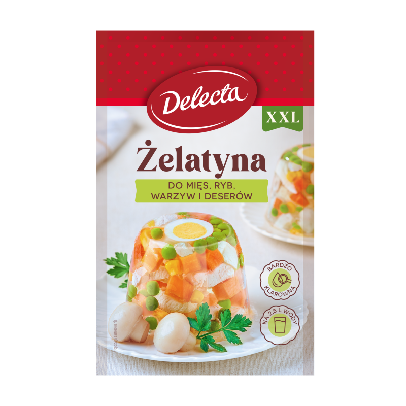 DELECTA ŻELATYNA DO MIĘS WARZYW DESERÓW 50g DUŻE OPAKOWNIE