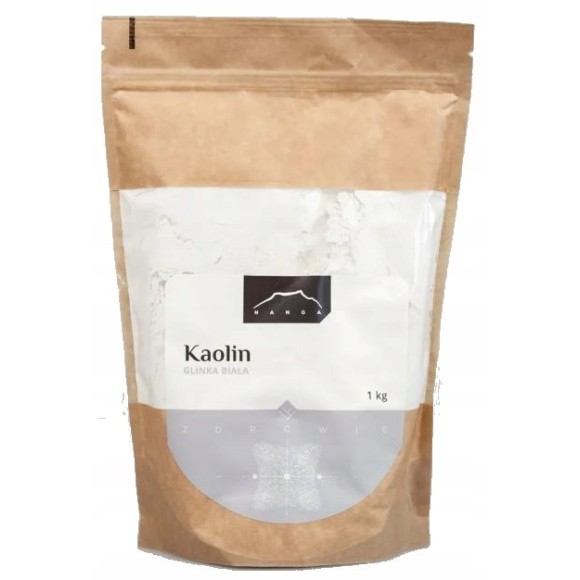 NANGA KAOLIN KAOLINIT GLINKA BIAŁA 1kg dla: SKÓRA SUCHA