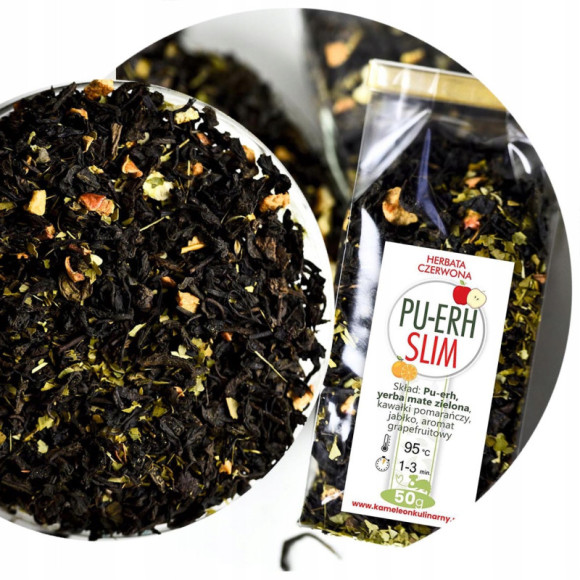 HERBATA czerwona PU-ERH SLIM odchudzająca! 50g hit HERBATA czerwona PU-ERH SLIM odchudzająca! 50g hit