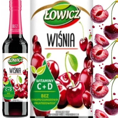 Łowicz SYROP WIŚNIOWY koncentrat do wody 400ml