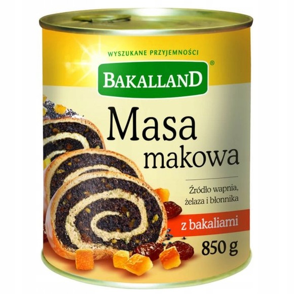 BAKALLAND MASA MAKOWA Z BAKALIAMI DO CIAST I DESERÓW puszka