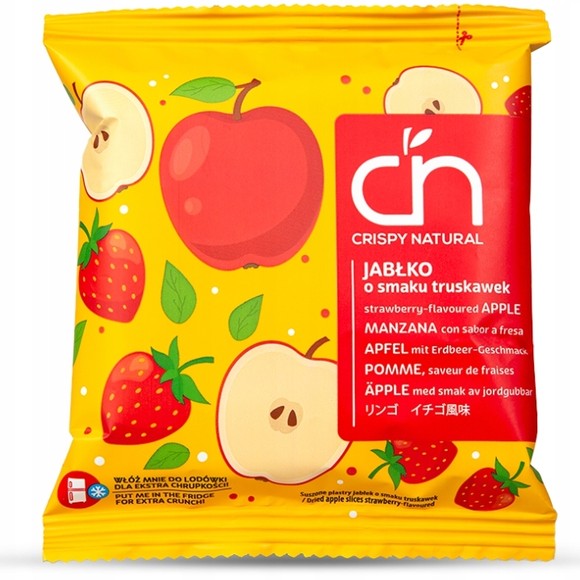 CRISPY NATURAL - Jabłko suszone o smaku truskawek 18g / nr13