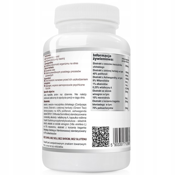Wish ENERGIA I WITALNOŚĆ 60k KORDYCEPS & ASHWAGANDHA &